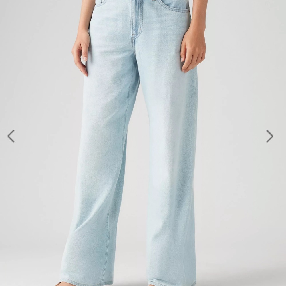 XL BAGGY STRAIGHT LINEN+ DENIM WOMEN'S JEANS Size 29
